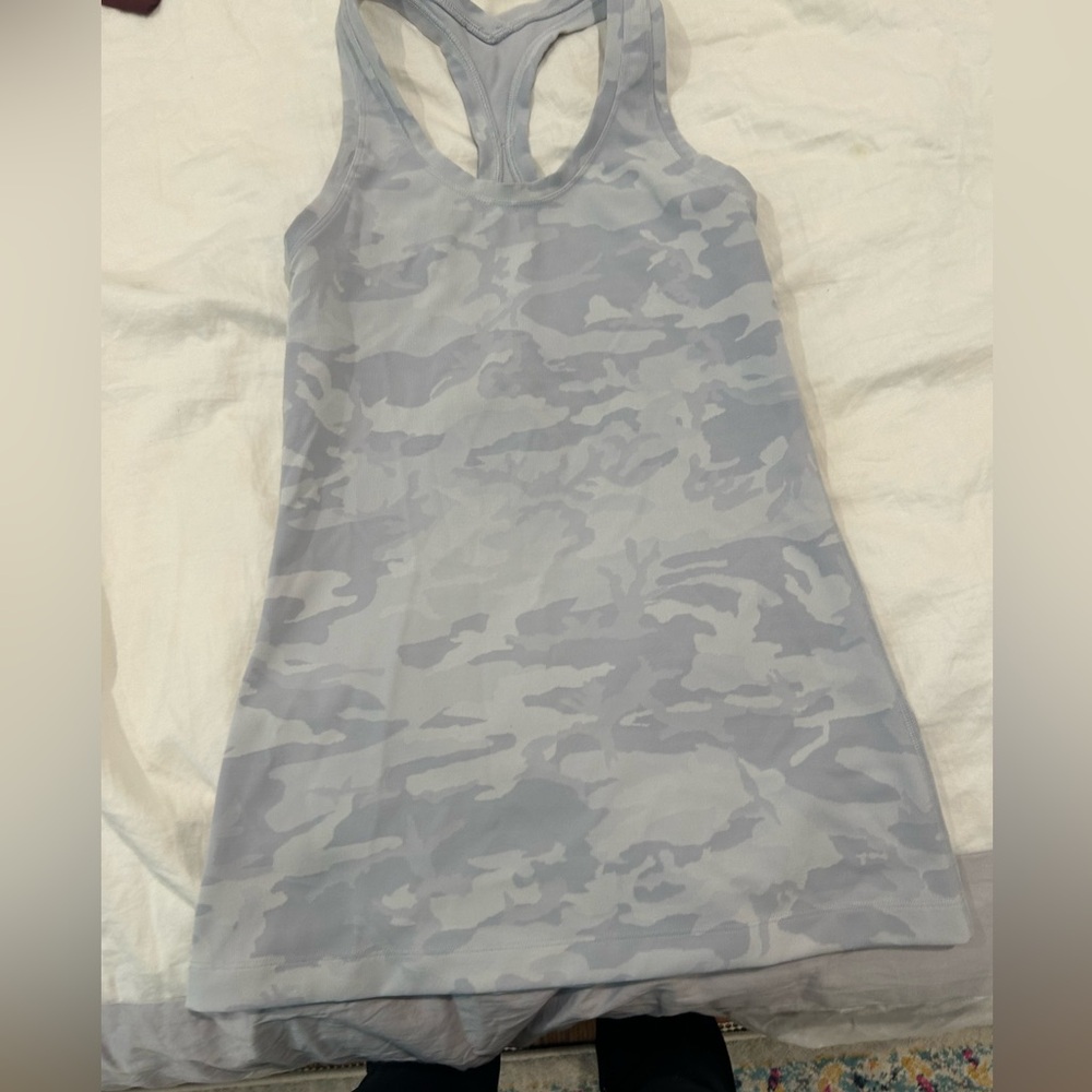 Lululemon white camo tank top